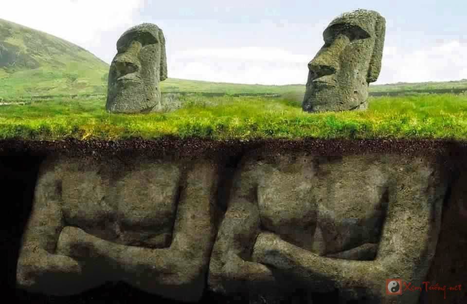 Tượng đá Moai trên đảo Phục Sinh