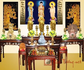 Vị trí đặt bàn thờ Phật cầu phúc cho cả nhà bình an